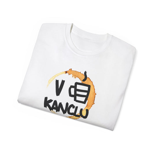 Triko 'V KANCLU' Bílé